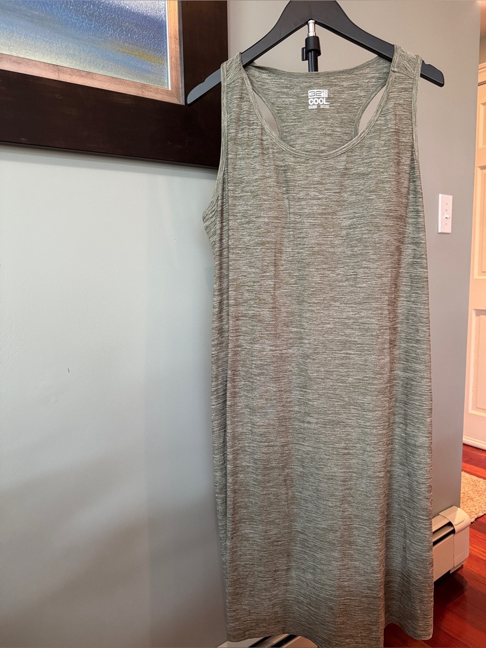 Racer Back Tank Midi Dress - 32 Degree Cool  Heathered Olive size XXL NWOT